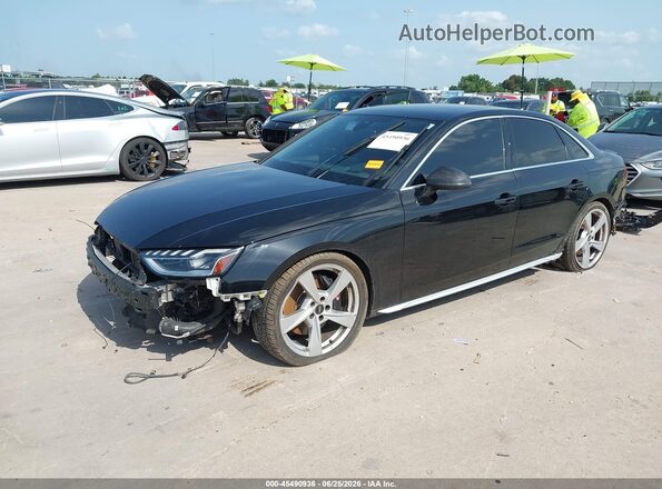 WAUC4AF49MA086858 2021 AUDI S4 Black Առջևի ձախ երեք քառորդ տեսարան