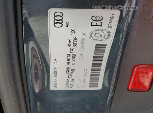 WAUC4CF51JA083128 2018 AUDI S5 Серый 