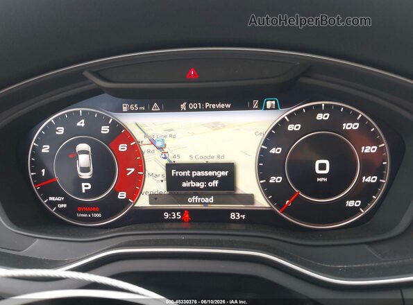 WAUC4CF54KA075817 2019 AUDI S5 Gray Вид задніх сидінь