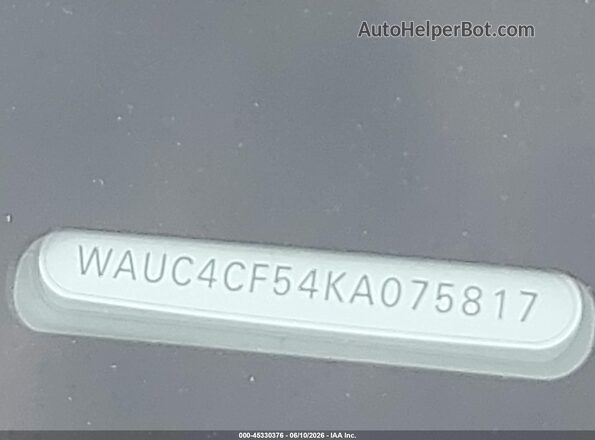 WAUC4CF54KA075817 2019 AUDI S5 Gray 