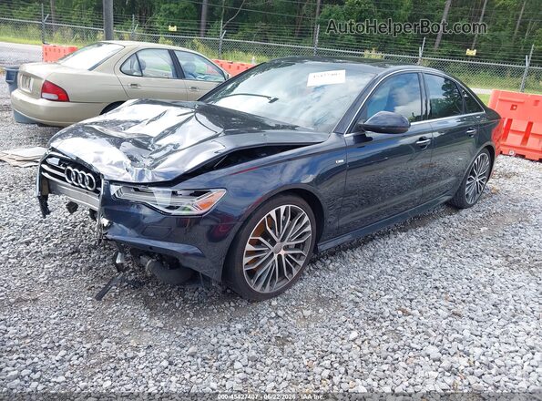 WAUC8AFC6HN049552 2017 AUDI A6 Blue Առջևի ձախ երեք քառորդ տեսարան