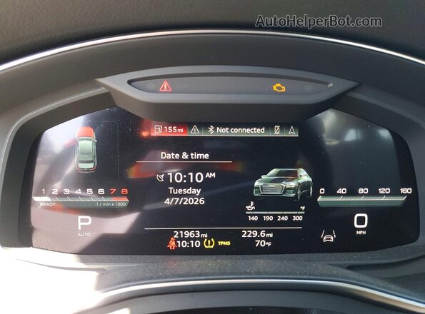 WAUD3BF2XPN025897 2023 AUDI A6 White Вид щитка приладів
