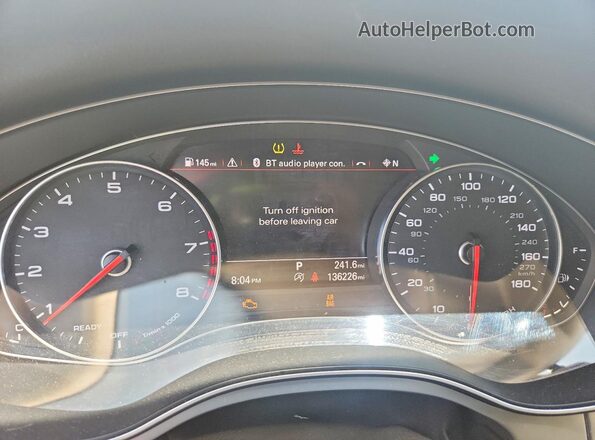 WAUD8BFC6HN115804 2017 AUDI A6 White Widok zestawu wskaźników
