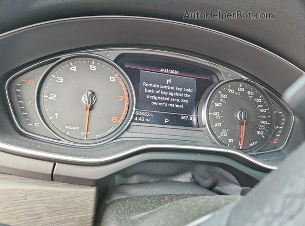 WAUDACF57NA023776 2022 AUDI A5 Gray ხელსაწყოთა პანელის ხედი