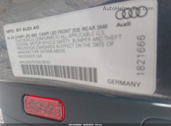 WAUDACF57RA116707 2024 AUDI OTHER Серый Вид подкапотного пространства