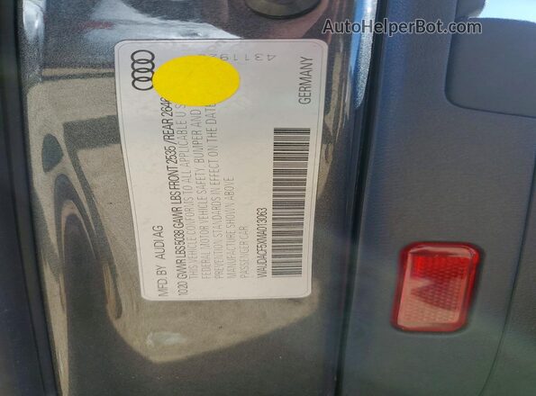 WAUDACF5XMA013063 2021 AUDI A5 Gray Widok komory silnika