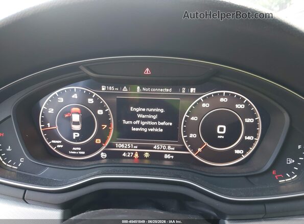 WAUDNAF40HN054591 2017 AUDI A4 White Widok tylnych siedzeń