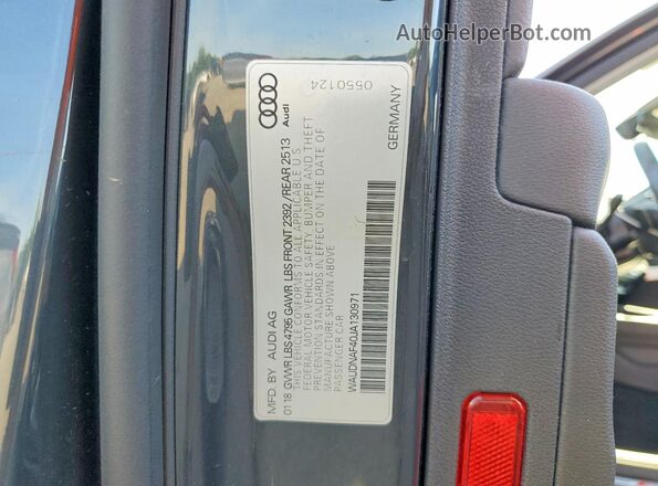 WAUDNAF40JA130971 2018 AUDI A4 Black Շարժիչի բաժամունքի տեսք