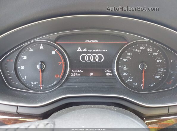 WAUDNAF40KA043346 2019 AUDI A4 White Հետևի նստատեղերի տեսք