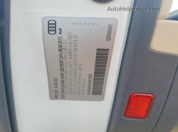 WAUDNAF40LN012933 2020 AUDI A4 White ძრავის განყოფილების ხედი