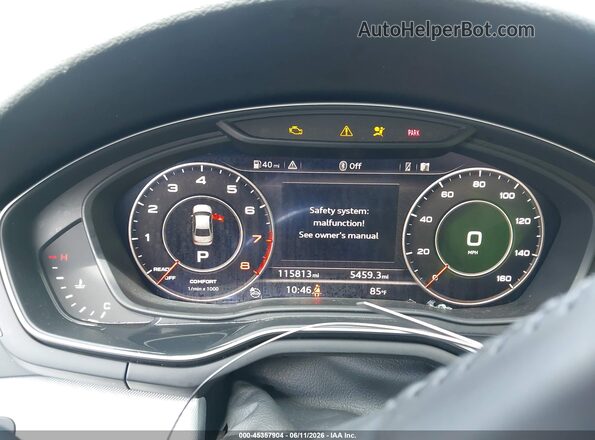 WAUDNAF44HN050771 2017 AUDI A4 Black Вид задніх сидінь