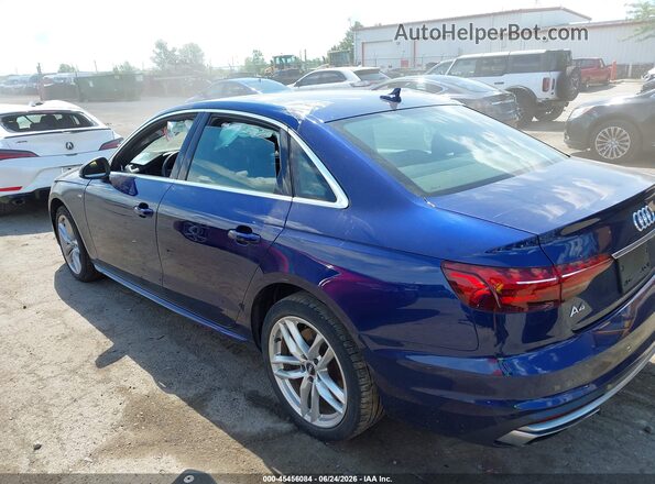 WAUDNAF44LN004558 2020 AUDI A4 Blue Widok wnętrza z tyłu