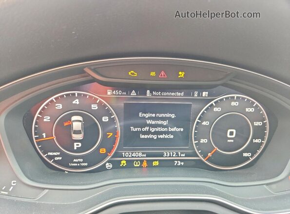 WAUDNAF47HN046830 2017 AUDI A4 Black Widok zestawu wskaźników