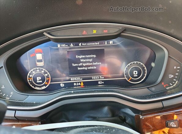 WAUDNAF47HN052319 2017 AUDI A4 Black Vista del cuadro de instrumentos