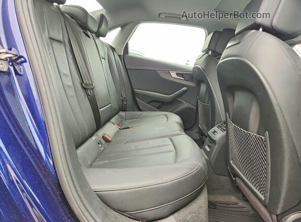 WAUDNAF47KA112694 2019 AUDI A4 Blue უკანა სავარძლების ხედი
