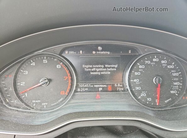 WAUDNAF47KA112694 2019 AUDI A4 Blue ხელსაწყოთა პანელის ხედი