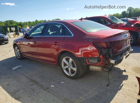 WAUDNAF4XKN019144 2019 AUDI A4 Red Հետևի ձախ