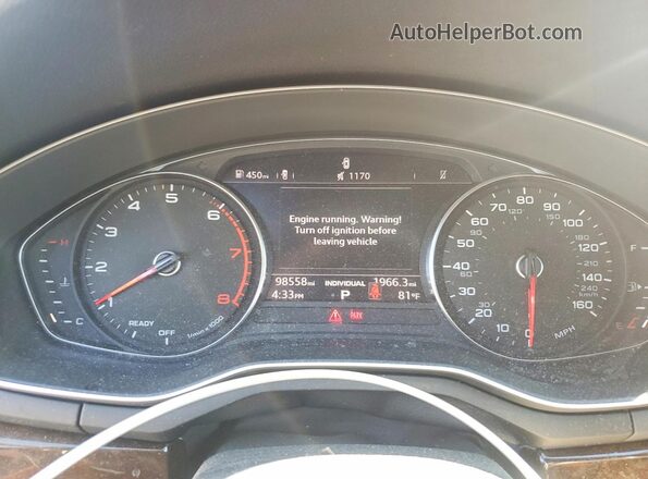 WAUDNAF4XKN019144 2019 AUDI A4 Red Սարքավորումների վահանակի տեսք