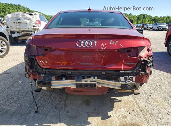 WAUDNAF4XKN019144 2019 AUDI A4 Red Հետևի տեսք
