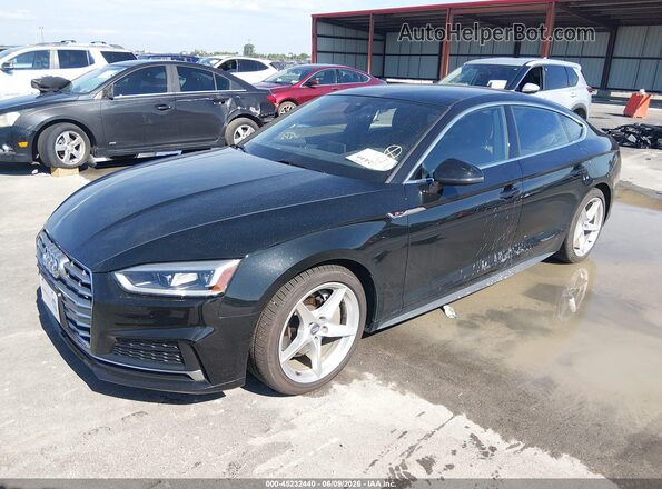 WAUDNCF54KA088195 2019 AUDI A5 Black Առջևի ձախ երեք քառորդ տեսարան