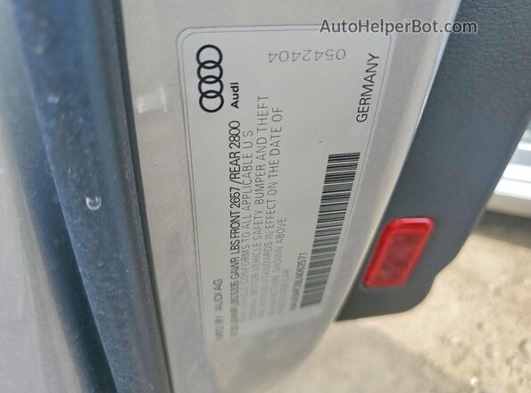 WAUE8AF28LN062571 2020 AUDI A6 Silver Vista de la etiqueta del VIN