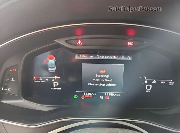 WAUE8AF2XLN059722 2020 AUDI A6 White Widok zestawu wskaźników