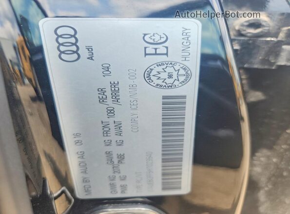 WAUE8GFF5H1023540 2017 AUDI A3 Black 