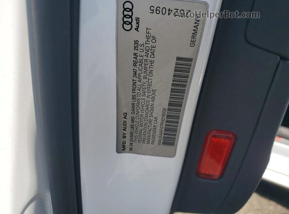 WAUEAAF47RN018009 2024 AUDI A4 White 