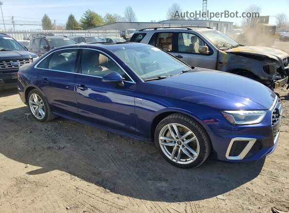 WAUEAAF48MN011773 2021 AUDI A4 Blue Передня права чверть