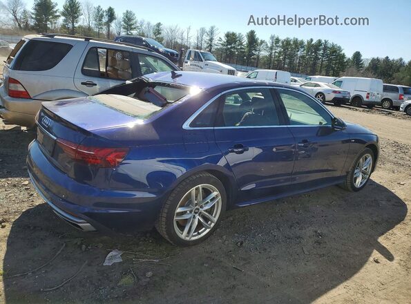 WAUEAAF48MN011773 2021 AUDI A4 Blue Задня права чверть