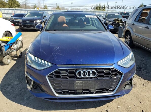WAUEAAF48MN011773 2021 AUDI A4 Blue Вид спереду