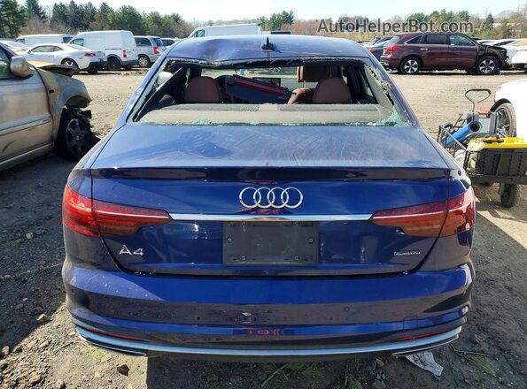 WAUEAAF48MN011773 2021 AUDI A4 Blue Вид ззаду