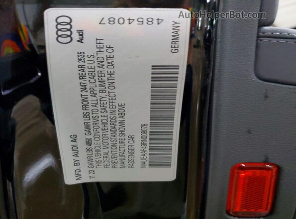 WAUEAAF49RN008078 2024 AUDI A4 Black VIN կոդի պիտակի տեսք