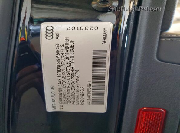 WAUEAAF4XPA042941 2023 AUDI OTHER Black 