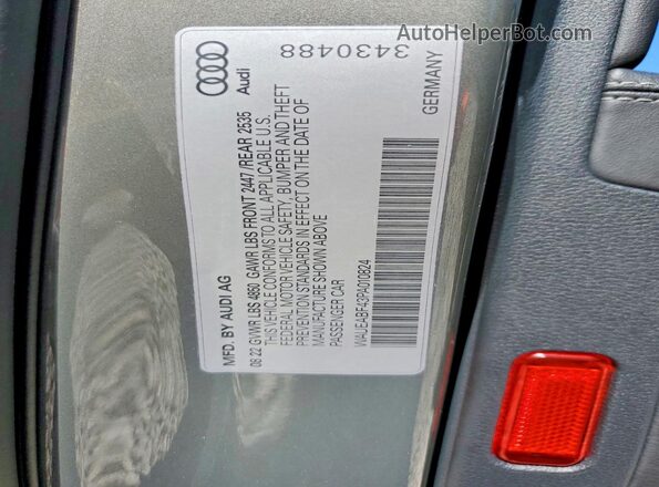 WAUEABF43PA010824 2023 AUDI A4 Gray Engine compartment view