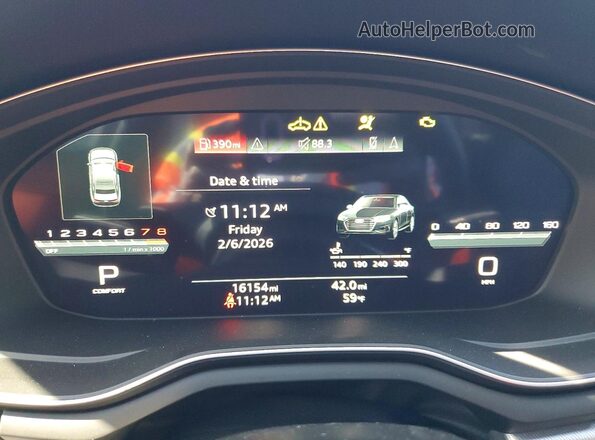 WAUEABF43PA010824 2023 AUDI A4 Gray Instrument cluster view