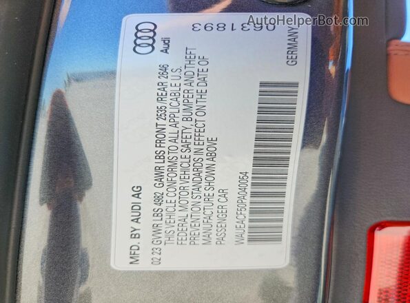 WAUEACF50PA040054 2023 AUDI A5 Gray Widok komory silnika