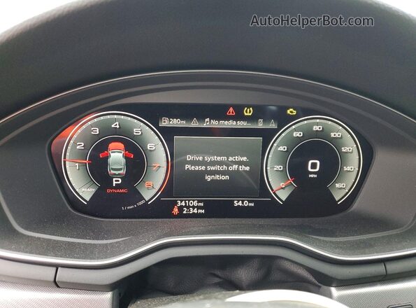 WAUEACF57PA052458 2023 AUDI A5 Gray Vista del cuadro de instrumentos