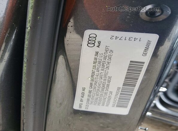 WAUEACF57PA052458 2023 AUDI A5 Gray Vista de la etiqueta del VIN
