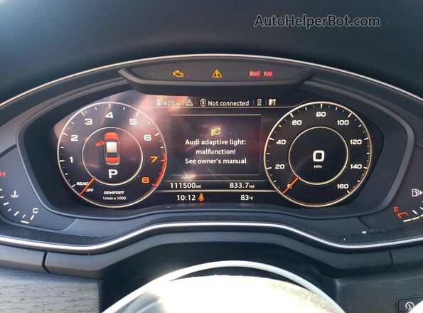 WAUENAF40HN013141 2017 AUDI A4 Black ხელსაწყოთა პანელის ხედი