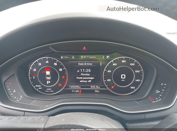 WAUENAF40HN025256 2017 AUDI A4 Black Вид задніх сидінь