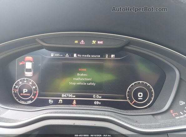 WAUENAF40HN045653 2017 AUDI A4 Black უკანა სავარძლების ხედი