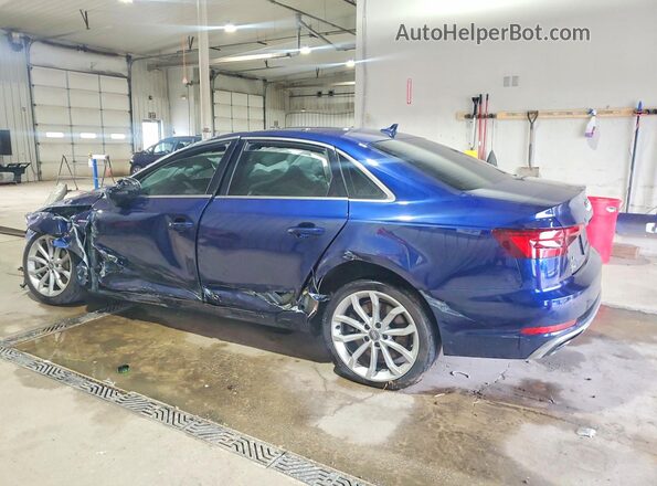 WAUENAF40KA018872 2019 AUDI A4 Blue Հետևի ձախ