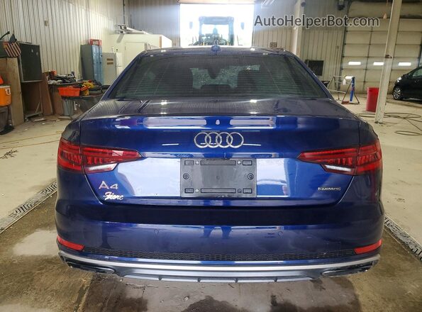 WAUENAF40KA018872 2019 AUDI A4 Blue Հետևի տեսք