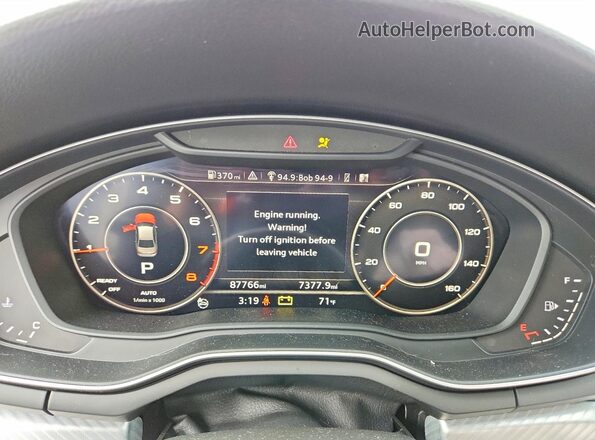 WAUENAF41HN000138 2017 AUDI A4 White Սարքավորումների վահանակի տեսք