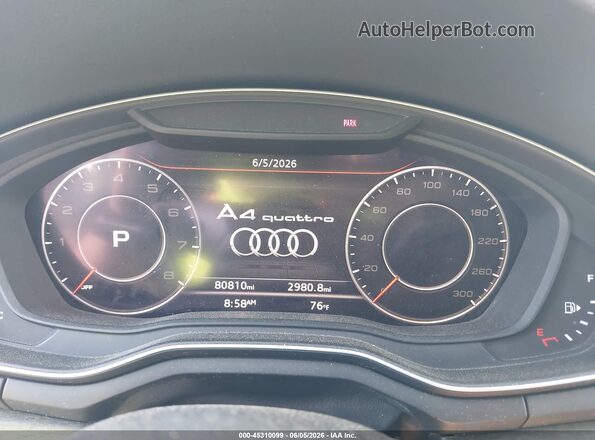 WAUENAF41JA061034 2018 AUDI OTHER Gray უკანა სავარძლების ხედი