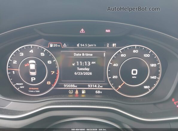 WAUENAF41KN002804 2019 AUDI A4 White Հետևի նստատեղերի տեսք