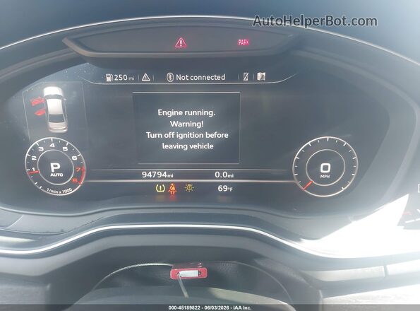 WAUENAF42HN070859 2017 AUDI A4 Gray Հետևի նստատեղերի տեսք