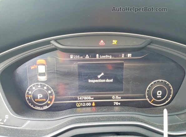 WAUENAF43HN006846 2017 AUDI A4 Black ხელსაწყოთა პანელის ხედი