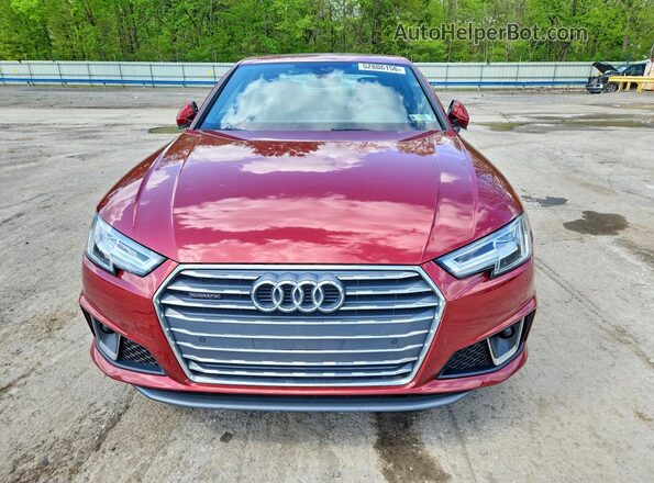 WAUENAF44KA081473 2019 AUDI A4 Red Вид спереду